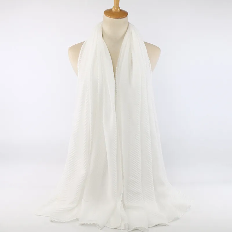 Cotton Scarf Pleated